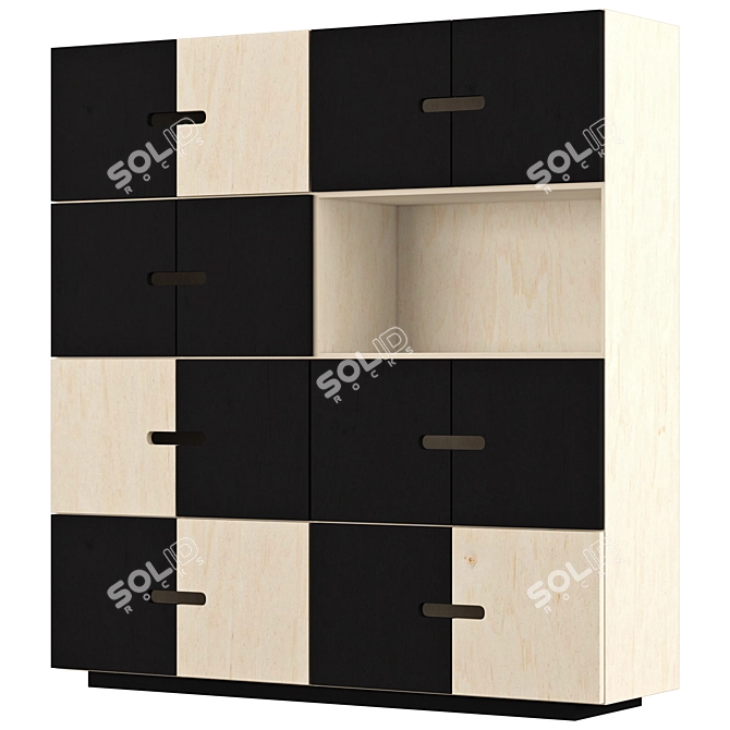 Modern Radis High Sideboard: Elegant & Spacious 3D model image 3