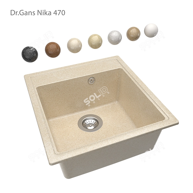 Compact Dr. Gans Nika Sink 3D model image 1