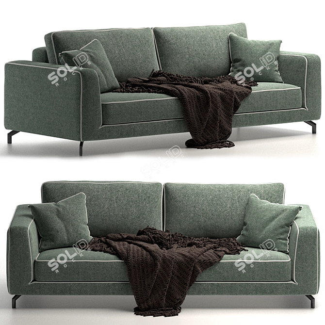 Elegant Orlando Sofa Bed 3D model image 2