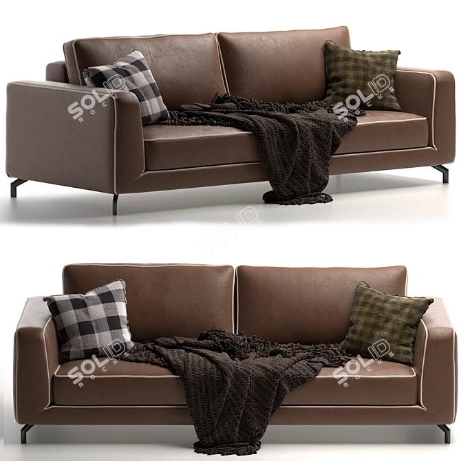 Elegant Orlando Sofa Bed 3D model image 3