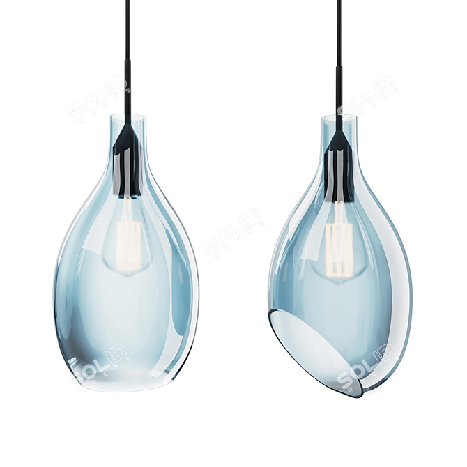ESTIN Pendant Light, Brown/Blue 3D model image 2