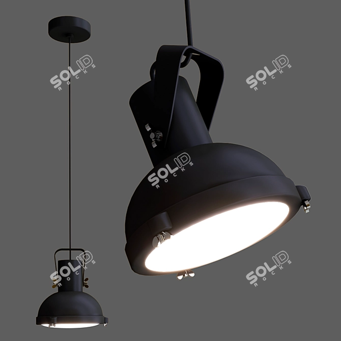 Le Corbusier Projecteur 165 Pendant Lamp 3D model image 2