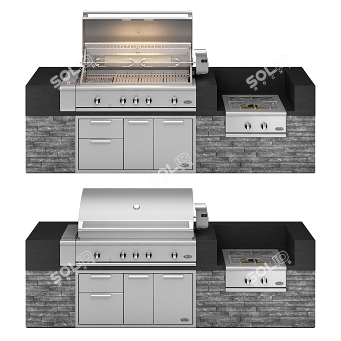 DCS Series 9: Gas Grill, Rotisserie & Charcoal 3D model image 5