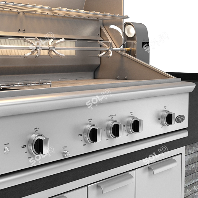 DCS Series 9: Gas Grill, Rotisserie & Charcoal 3D model image 7