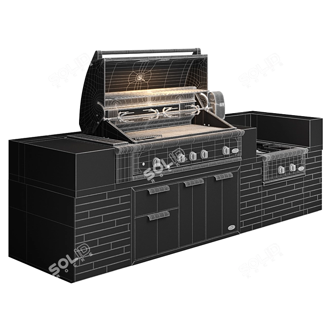 DCS Series 9: Gas Grill, Rotisserie & Charcoal 3D model image 4