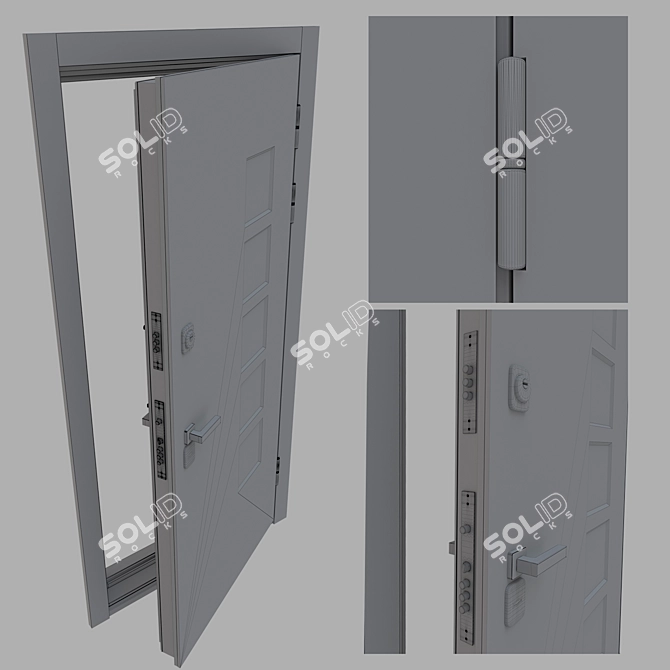 Elegance 801 OM - Custom-made Siberian Doors 3D model image 3