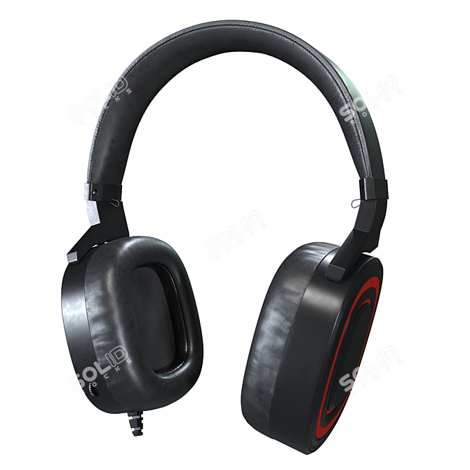 Sleek Sound: Affordable Headphones 3D model image 1