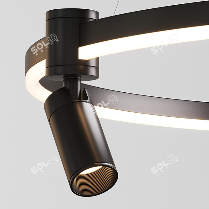 Modern Hanging Lamps: Black & White, 80cm | Aliexpress 3D model image 2