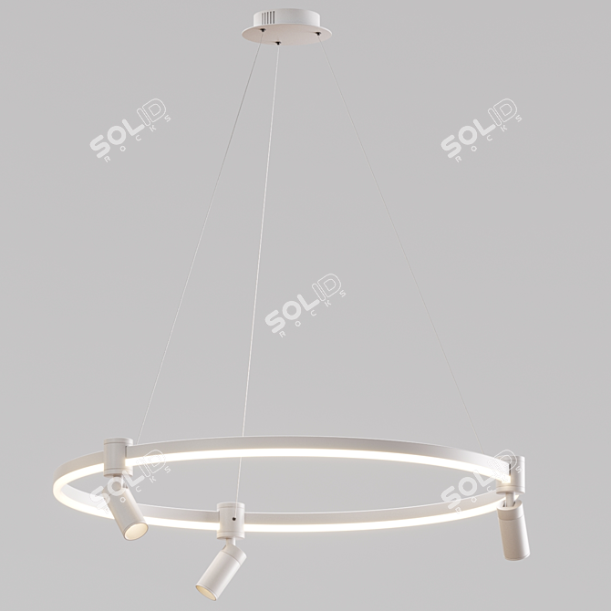 Modern Hanging Lamps: Black & White, 80cm | Aliexpress 3D model image 4