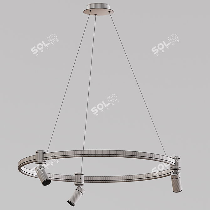 Modern Hanging Lamps: Black & White, 80cm | Aliexpress 3D model image 5