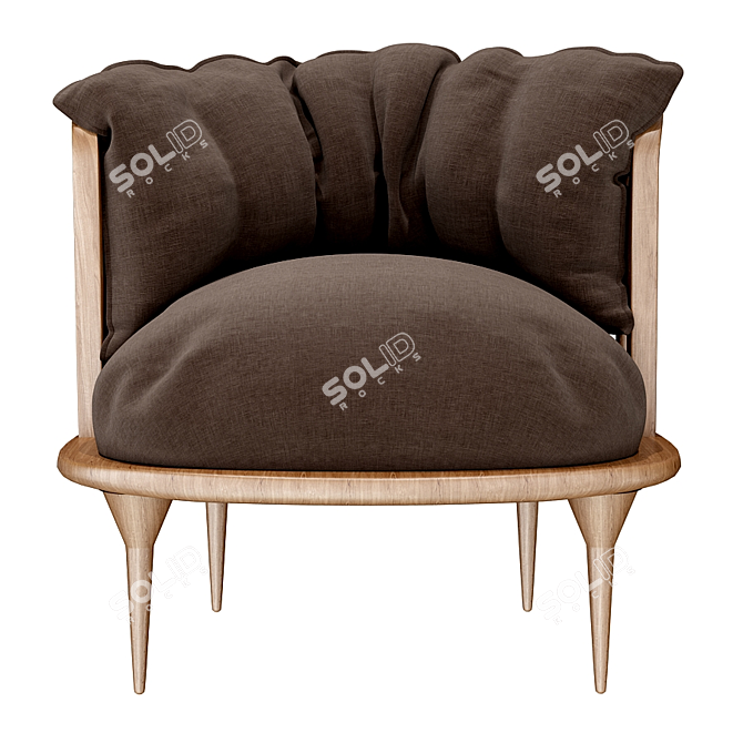 Stylish Vayne Armchair: Elegant Design, Premium Comfort 3D model image 1