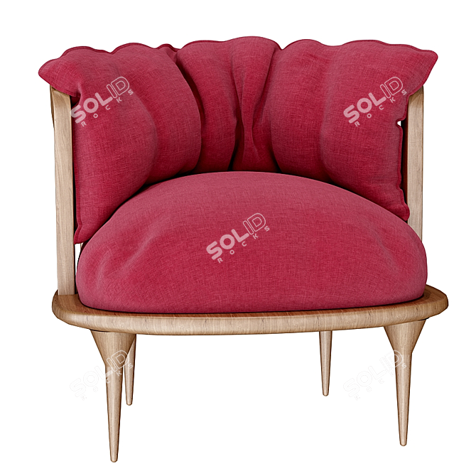 Stylish Vayne Armchair: Elegant Design, Premium Comfort 3D model image 4