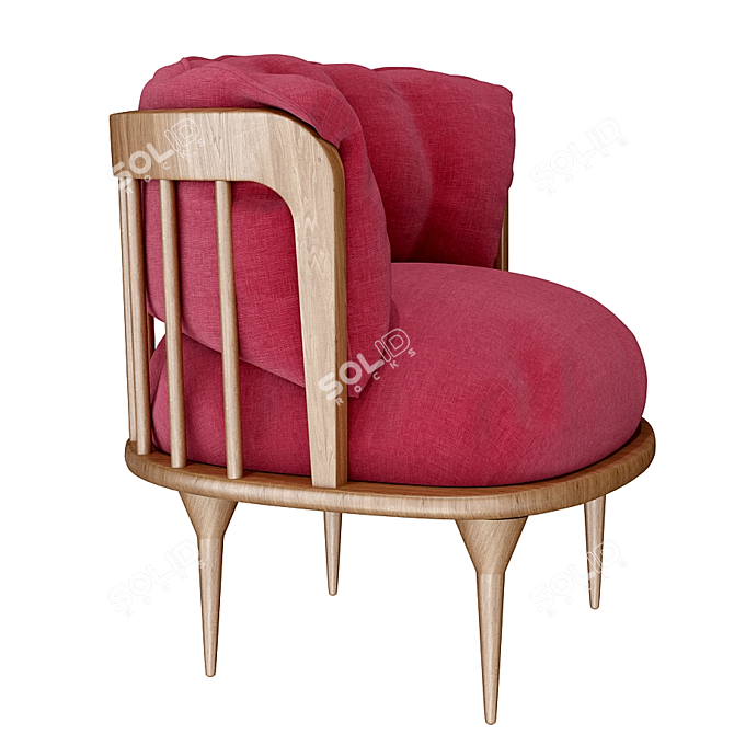 Stylish Vayne Armchair: Elegant Design, Premium Comfort 3D model image 5
