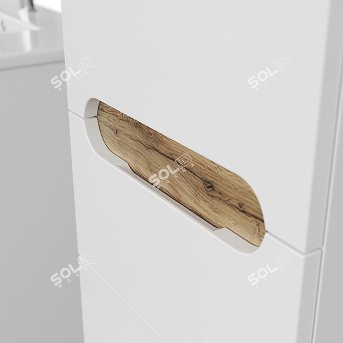 Comad Bali White Bathroom Furniture 3D model image 4