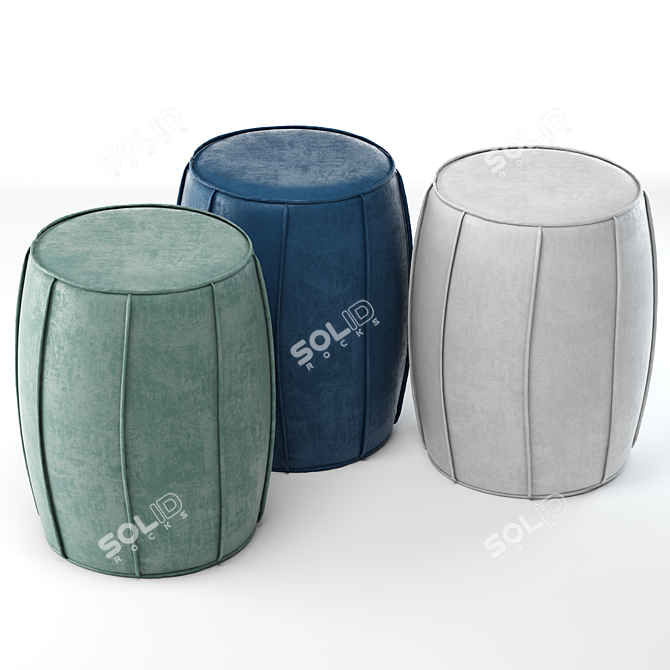 Bongo Pouf By Baxter 3D model image 1