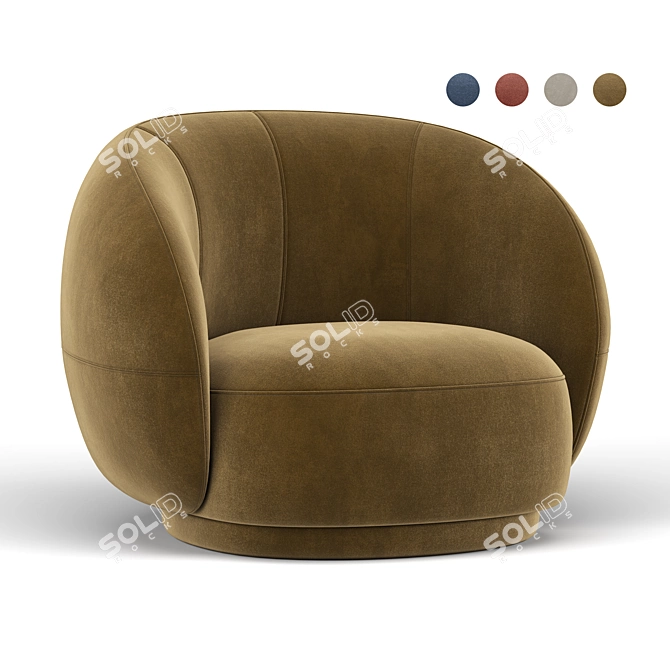 Elegant Julep Armchair - Timeless Comfort 3D model image 1