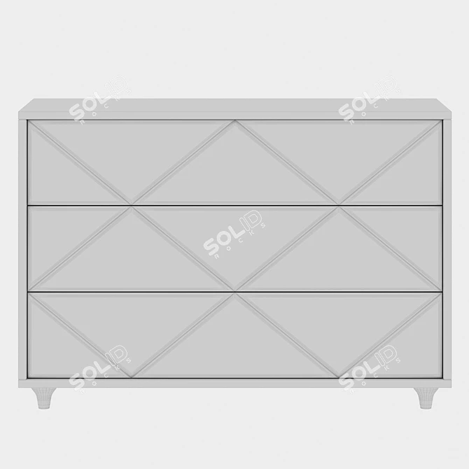 Cloudy Elegance Dresser 3D model image 2