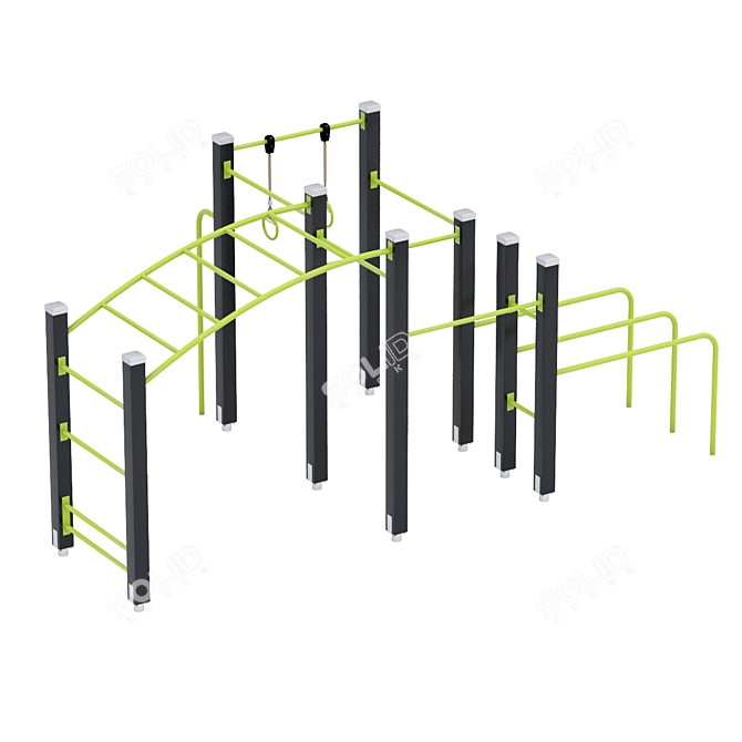 Outdoor Fitness: Lappset Street Workout 3D model image 2