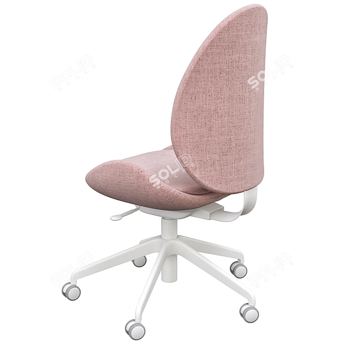 Hattefjäll Beige Office Chair 3D model image 2