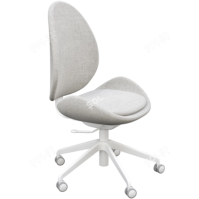 Hattefjäll Beige Office Chair 3D model image 3