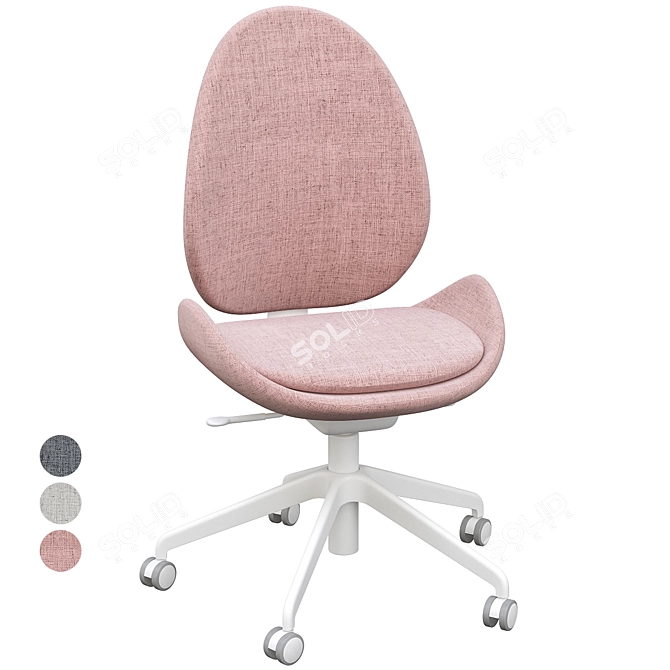 Hattefjäll Beige Office Chair 3D model image 11