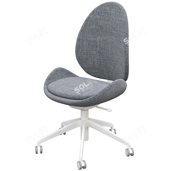 Hattefjäll Beige Office Chair 3D model image 13