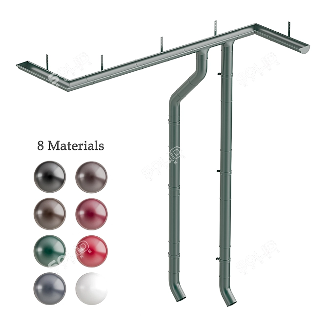 RainMaster Gutter System 3D model image 1