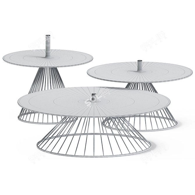Modern Metal Coffee Tables: Ombrelle Collection 3D model image 2