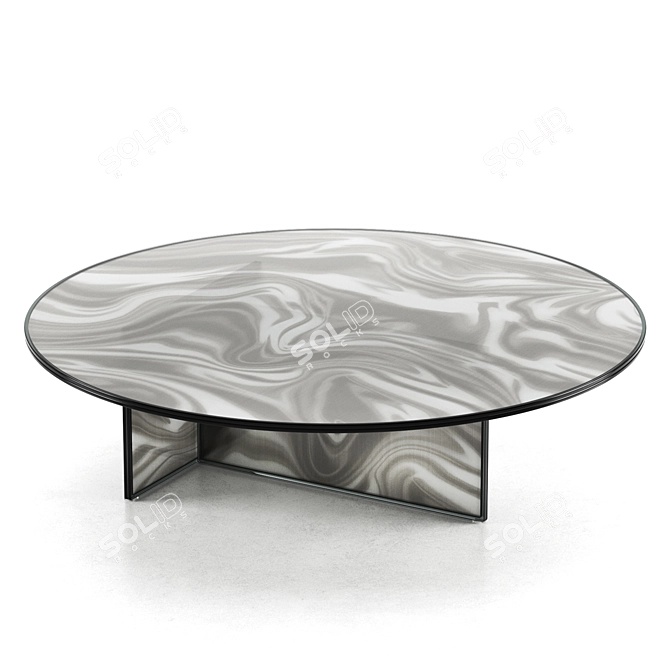 Glas Italia Liquefy Crystal Coffee Table 3D model image 3