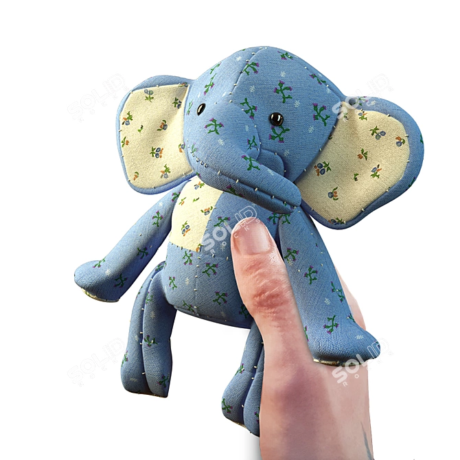 Cuddly Ollie Toy 3D model image 3