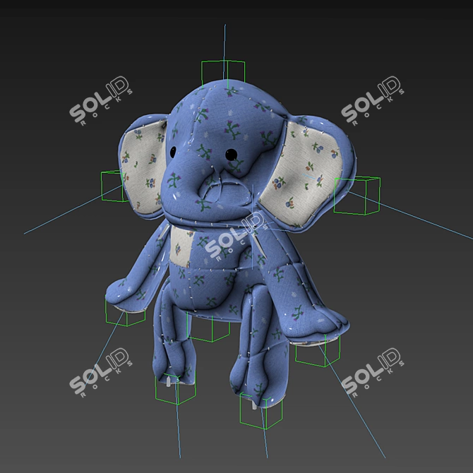 Cuddly Ollie Toy 3D model image 5