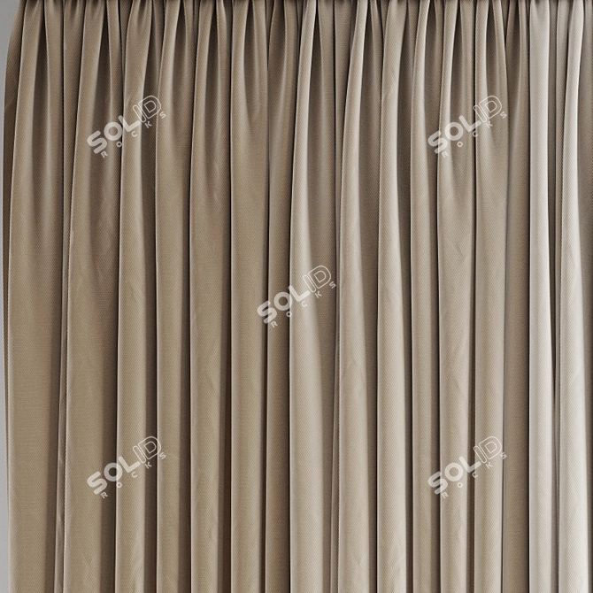 Poly Curtain 3D Model Kit 3D model image 2