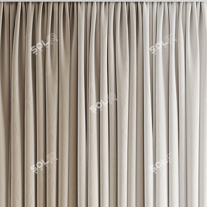 Poly Curtain 3D Model Kit 3D model image 4