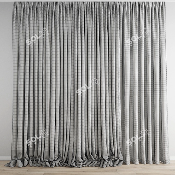 Poly Curtain 3D Model Kit 3D model image 5