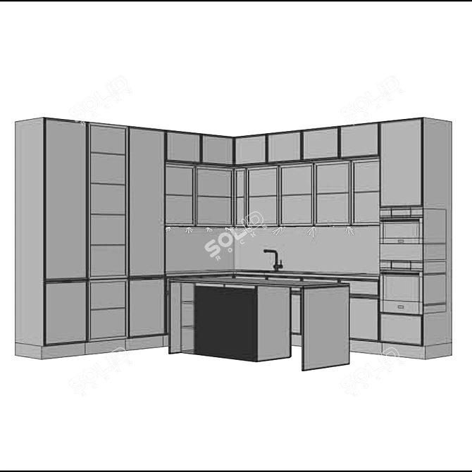 Etagon-F Sink & Bosch Microwaves 3D model image 4