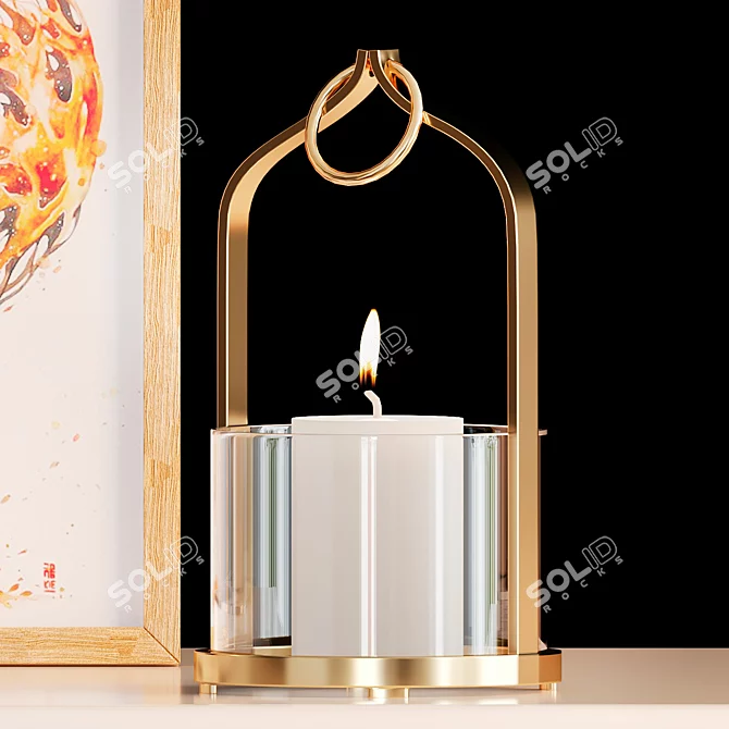 Elegant Decorative Set for Home 3D model image 4