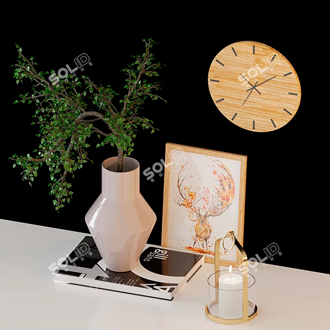 Elegant Decorative Set for Home 3D model image 5