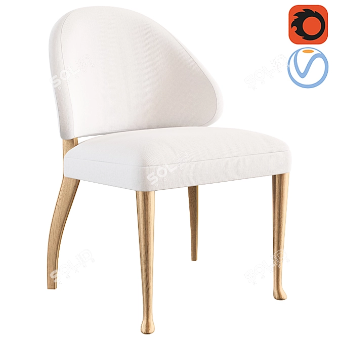 Elegant Josephine Chair by Baker 3D model image 8