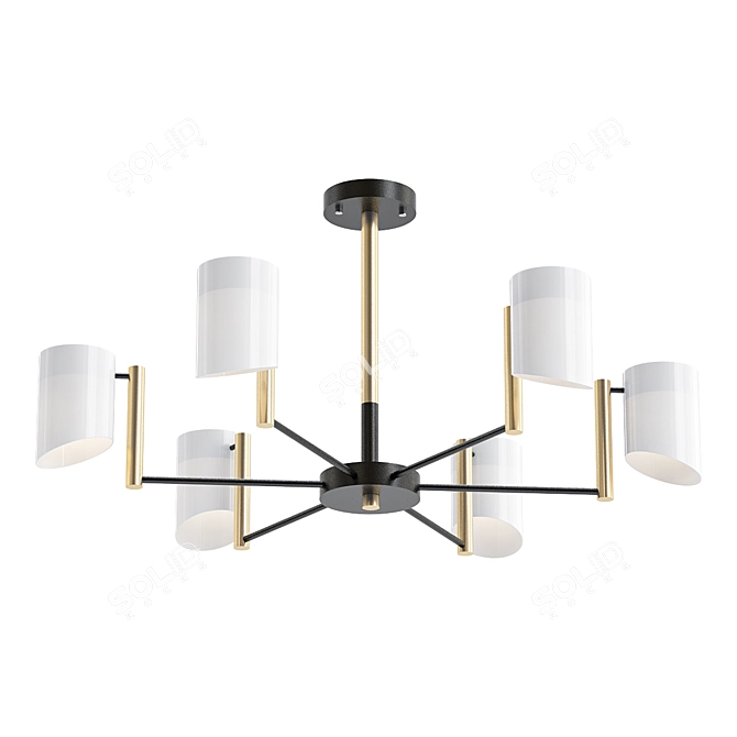 Elegant Pendant Chandelier: ANGE 3D model image 1