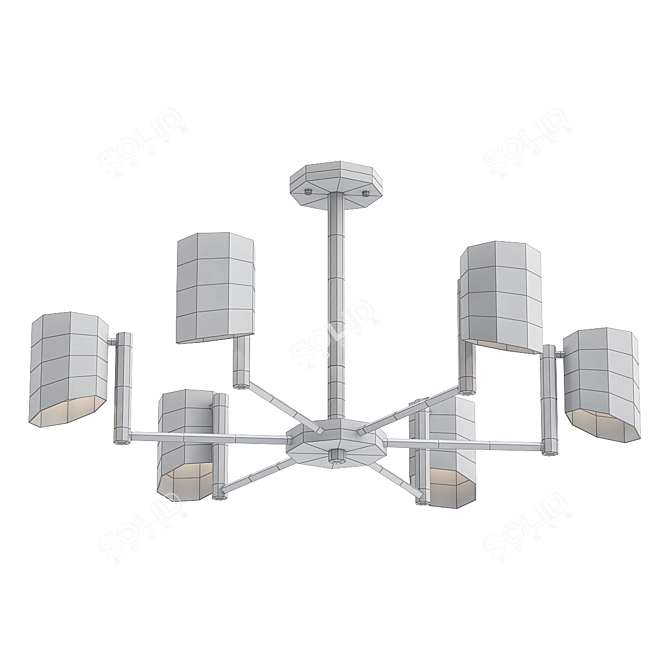 Elegant Pendant Chandelier: ANGE 3D model image 2