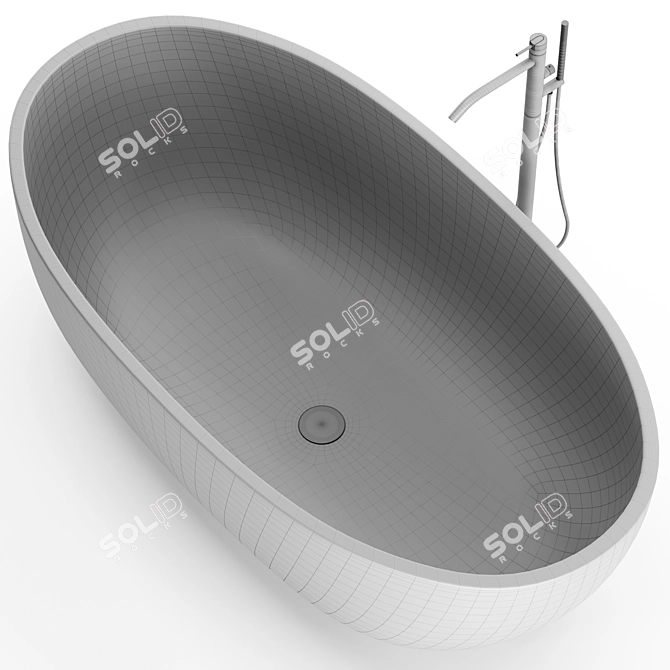 Antonio Lupi Reflex Freestanding Bath 3D model image 5