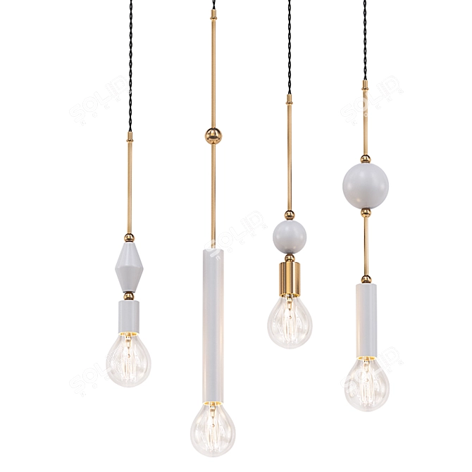 Scandi Gems Pendant Lights 3D model image 1