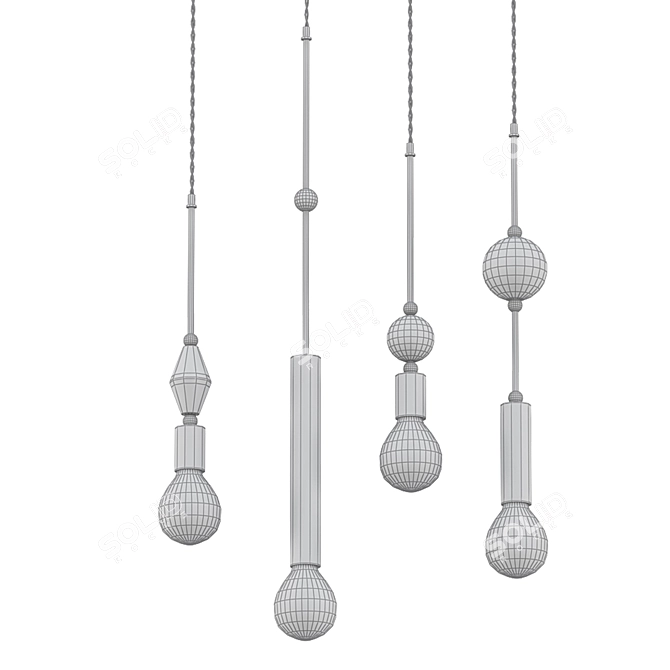 Scandi Gems Pendant Lights 3D model image 2