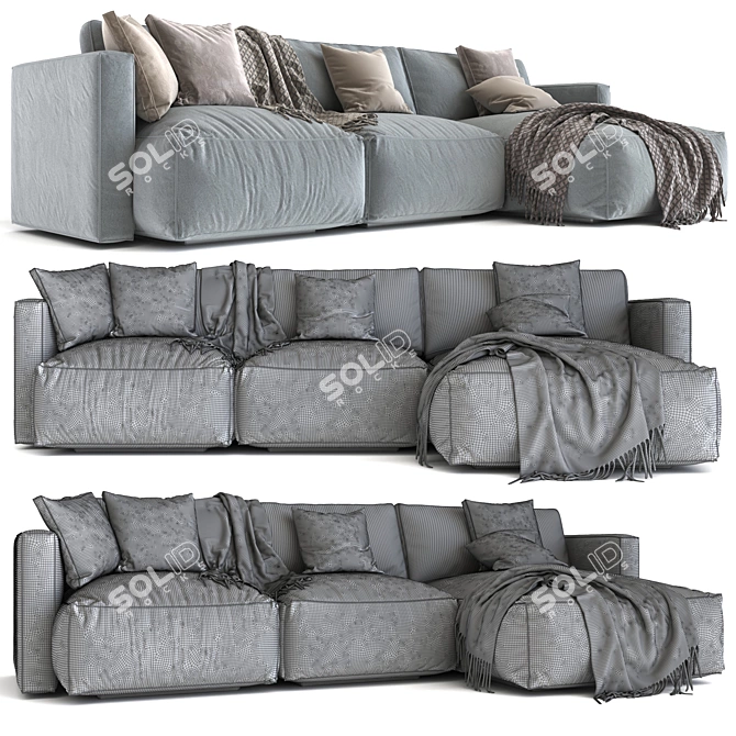 Luxury Swan Le Nuvole Sofa 3D model image 2
