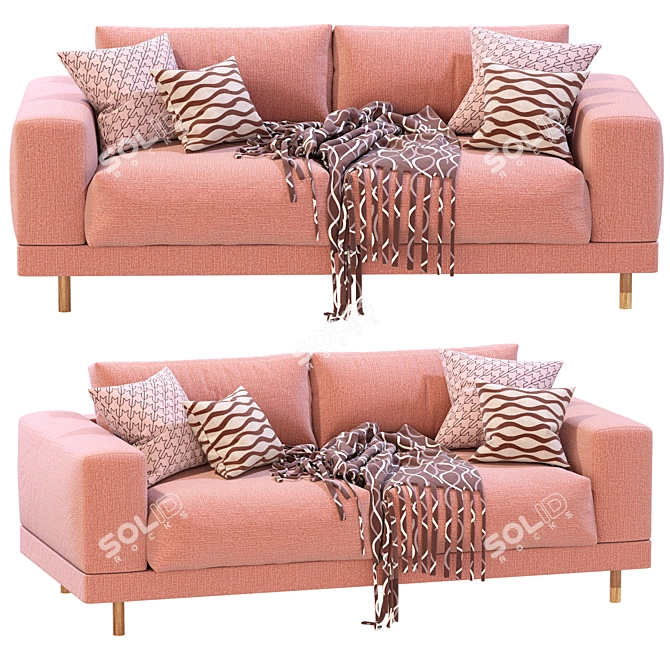 Modern Naxos 2-Seater Sofa 3D model image 3