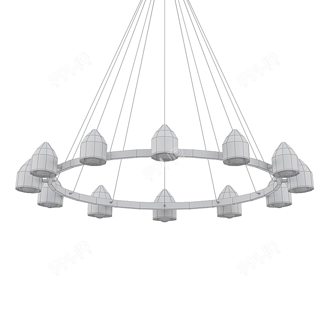 Italian Modern Gotico Chandelier 3D model image 2