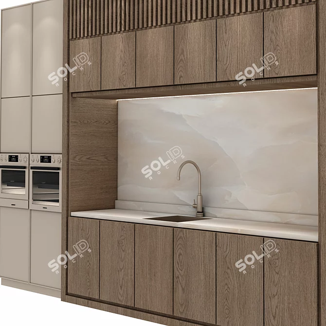 Modern Kitchen Set: 3D Model 3D model image 4
