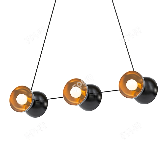 Trapeze Pendant Light 3D model image 1