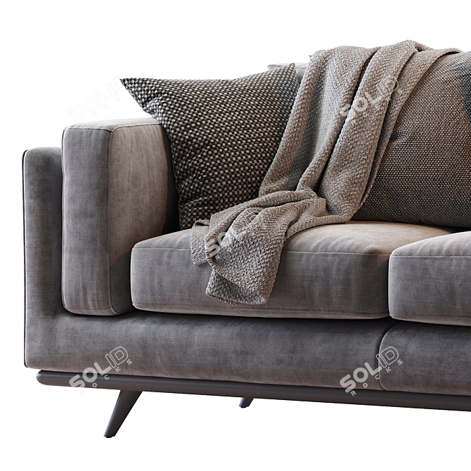 Zander Sofa: Stylish & Comfortable Couch 3D model image 5