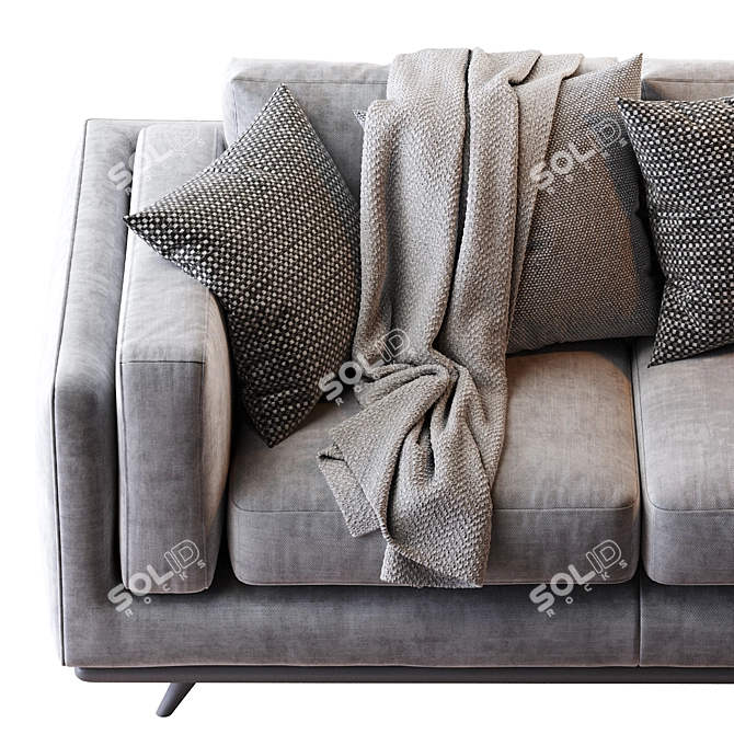 Zander Sofa: Stylish & Comfortable Couch 3D model image 6